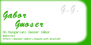 gabor gmoser business card